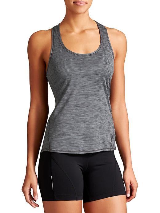 Athleta Womens Shadow Stripe Chi Tank Flint Grey Size Xl