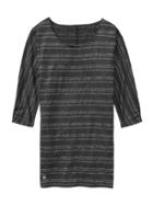 Athleta Womens Shimmer Stripe Dory Dolman Size Xxs - Charcoal Grey Heather