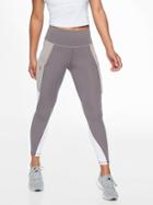 Athleta Womens Colorblock Up For Anything 7/8 Tight Silver Bells Size L