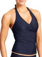 Athleta Womens Tara Halter Tankini Size 34b/c Tall - Dress Blue