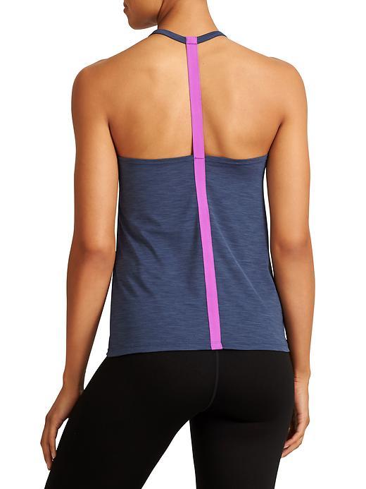 Athleta Womens Uppercut Tank Size M - Iron Blue Heather/jazzy Purple