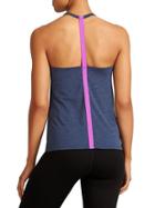 Athleta Womens Uppercut Tank Size M - Iron Blue Heather/jazzy Purple