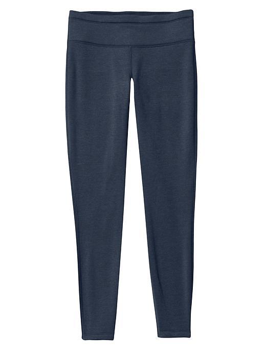 Athleta Womens Heathered Polartec Power Stretch 2 Tight Size L Tall - Navy Heather