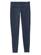 Athleta Womens Heathered Polartec Power Stretch 2 Tight Size L Tall - Navy Heather