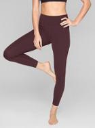 Athleta Womens Salutation 7/8 Ankle Tight Size L Tall - Cassis