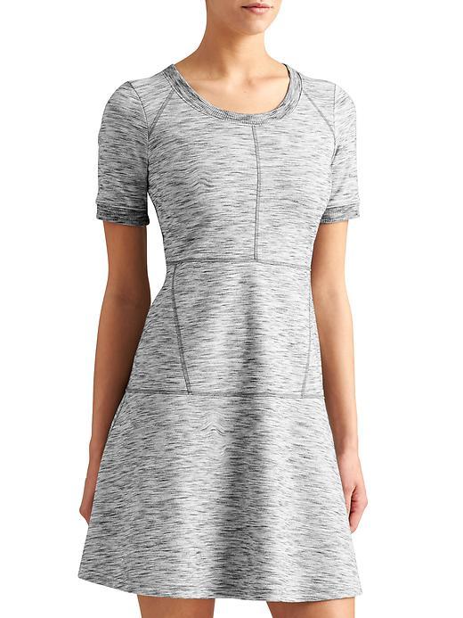 Athleta Womens Textured En Route Dress Size L Tall - Grey Heather