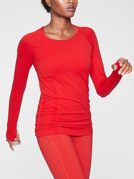 Athleta Womens Speedlight Top Radiant Red Size S