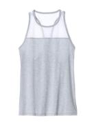 Athleta Womens Airy Essence Tank Size L Tall - Slate Grey Heather/bright White