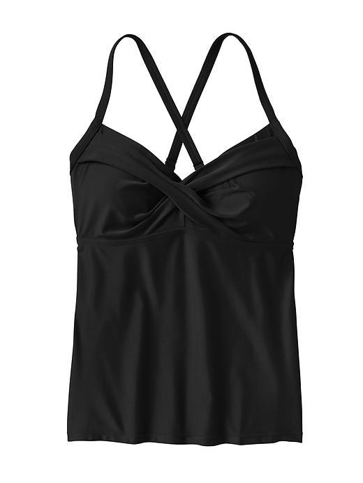 Athleta Womens Twister Tankini Size 32b/c Tall - Black/black