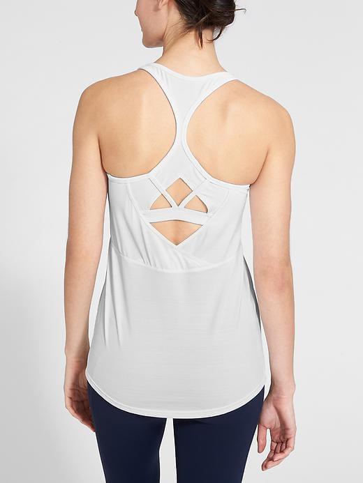Athleta Womens Swift Reach &amp; Restore Tank Size L - Bright White
