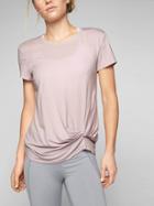 Athleta Womens Ultimate Side Knot Tee Soft Lilac Size Xs