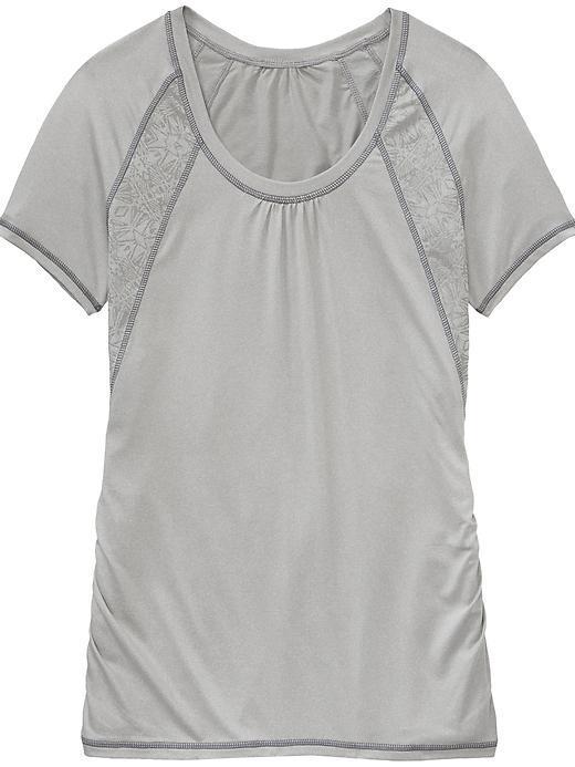 Athleta Womens Northern Lights Tee Size Xxs - Light Grey Heather Reflective