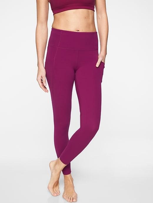 Athleta Womens Stash Pocket Salutation 7/8 Tight Exotic Fuchsia Size Xs