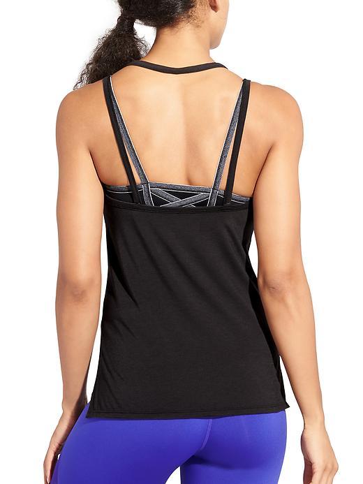 Athleta Womens Drishti Top Size L - Black/ White
