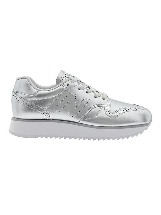 Athleta Womens 520 Mid&#45cut Sneaker By New Balance Metallic Silver Size 6.5
