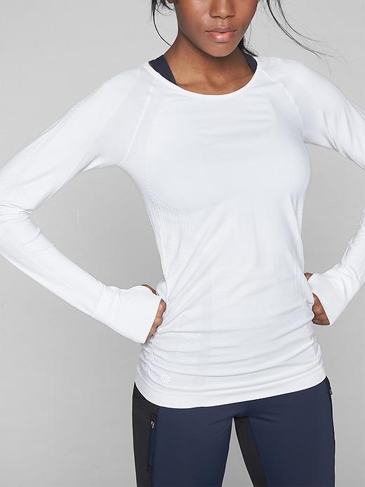 Athleta Womens Speedlight Top Bright White Size L