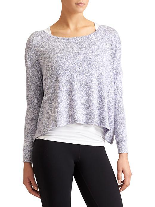Athleta Womens Pose Boxy Top Size 1x Plus - Sapphire Marl