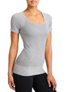 Athleta Womens Zeal Tee Size L - Cobblestone Grey Heather