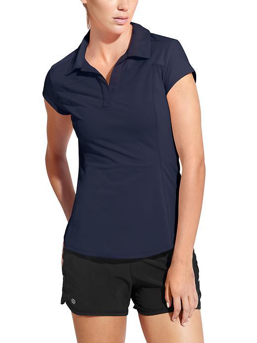 Athleta Womens Caddy Polo Size L Tall - Navy