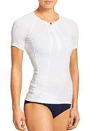 Athleta Womens Pacifica Upf Tee 2 Size L Tall - Bright White