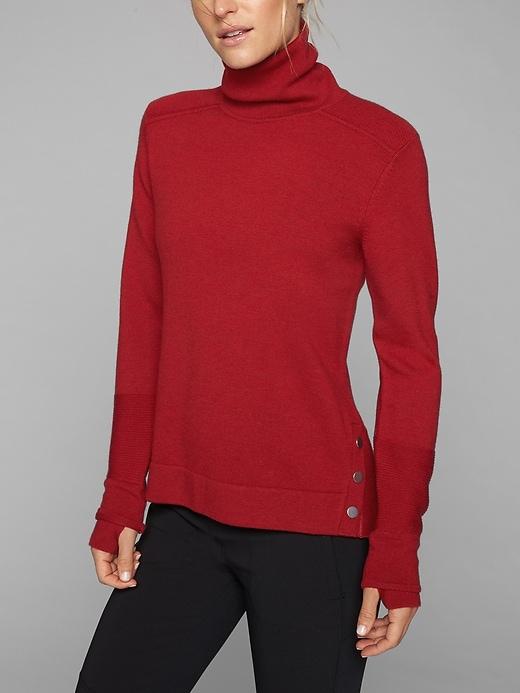 Athleta Womens Merino Wool Turtleneck Scorched Chili Size Xxs
