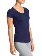 Athleta Womens Running Wild Tee Size L - Navy