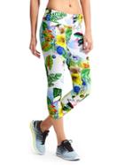 Athleta Womens Tropical Sonar Capri Size M - White