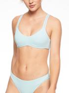 Athleta Womens Sporty Strappy Back Bikini Tranquil Blue Size M