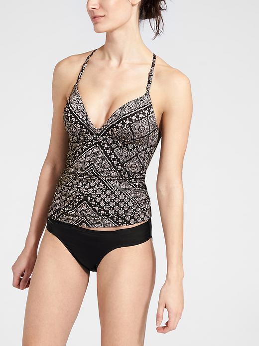 Athleta Womens Aqualuxe Print Molded Tankini Size L - Antique Bandana