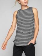 Athleta Womens Breezy Tank Stripe Silver Bells/ Bright White Size Xxs