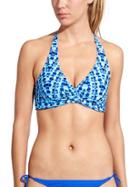 Athleta Womens Tie Dye Tara Halter Bikini Size 32b/c - Bora Bora Blue