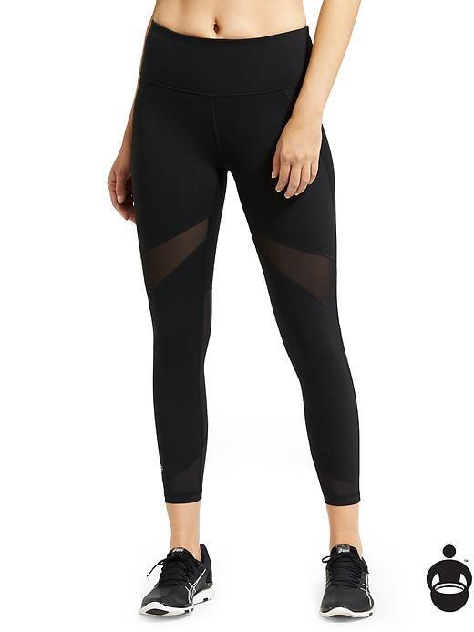 Athleta Womens Stealth Mesh 7/8 Tight Size M Tall - Black
