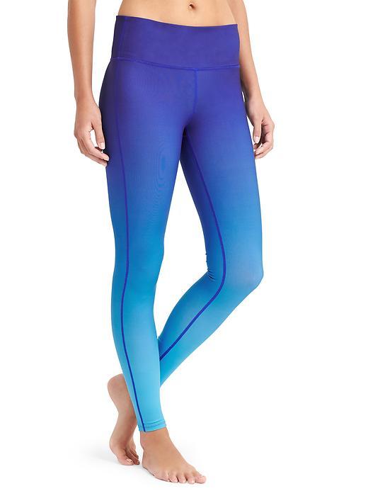 Athleta Womens High Rise Fadeout Chaturanga Tight Size L - Indigo