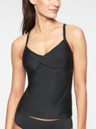 Athleta Womens Twister Tankini Top Black/black Size 32d/dd