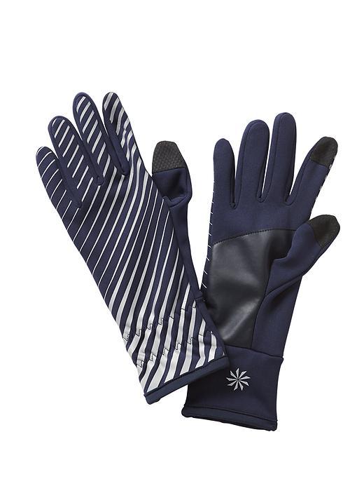 Athleta Womens Gone In A Flash Glove Size M/l - Silver Stripe