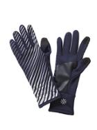 Athleta Womens Gone In A Flash Glove Size M/l - Silver Stripe