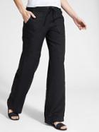Athleta Womens Linen Pant Size 6 Tall - Black