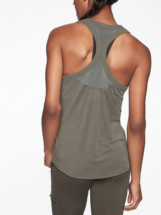 Athleta Womens Topanga Racerback Tank Herb Olive Size Xs