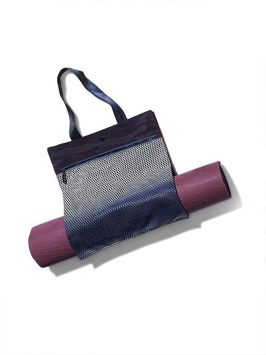 Athleta Womens Reflective Mesh Yoga Tote Dress Blue Size One Size