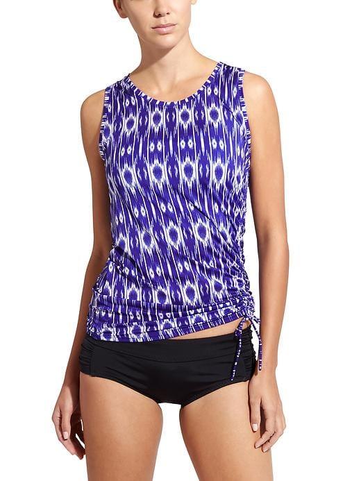 Athleta Womens Aqualuxe Print Rashguard Amalfi Blue Ikat Size Xl