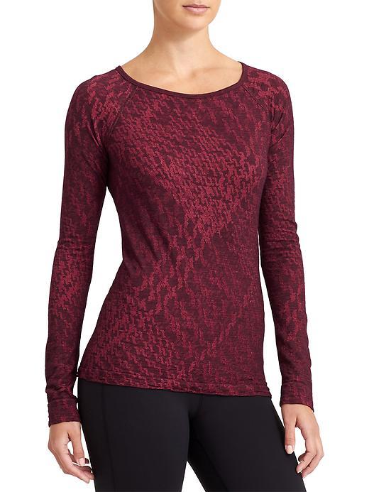 Athleta Womens Remarkawool Top Plaid Size L - Chianti