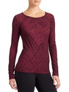 Athleta Womens Remarkawool Top Plaid Size L - Chianti