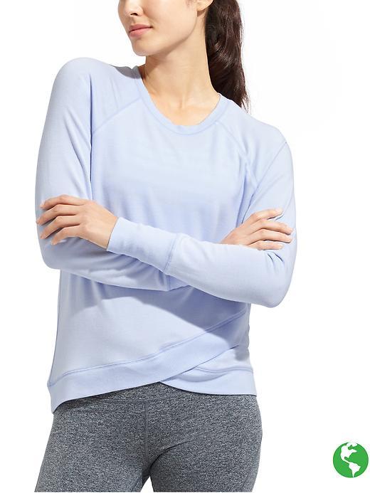 Athleta Womens Criss Cross Sweatshirt Size Xxs - Pure Blue