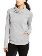 Athleta Womens Track Pullover Size L - Grey Heather