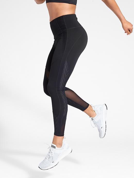 Athleta Womens High Rise Precision 7/8 Ankle Tight Size S Tall - Black