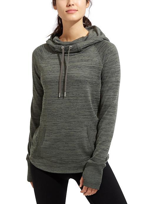Athleta Womens Techie Sweat Hoodie Size L Tall - Jasper Green