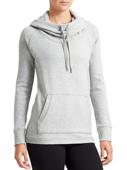 Athleta Womens Cozy Karma Hoodie Size L Tall - Light Grey Heather