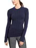Athleta Womens Remarkawool Top Size L - Navy
