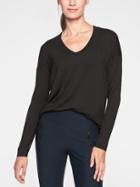 Athleta Womens Cloudlight Relaxed Top Black Size L