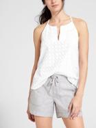Athleta Womens Eyelet Dunes Tank Size L Tall - Bright White